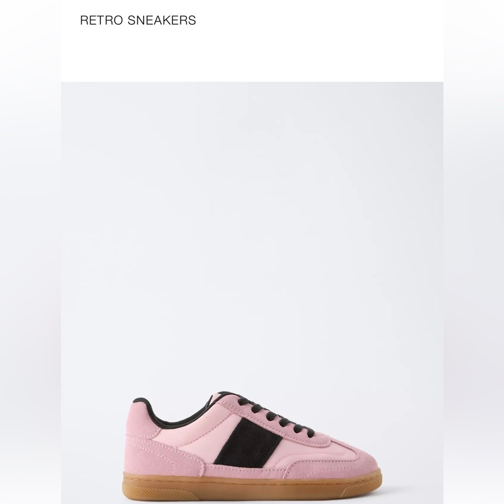 Zara Pink and Black retro Sneakers 9.8inches